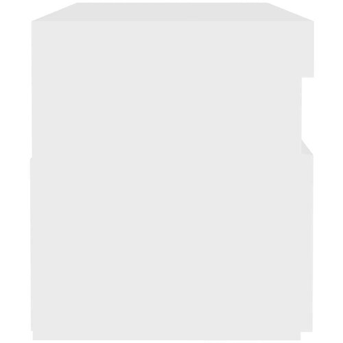 VidaXL noćni ormarić LED visoki sjaj bijeli 2 kom 60 x 35 x 40 cm drvo Slike