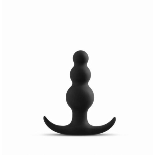 Anal Adventures Rebrasti analni čep Platinum, crni Slike