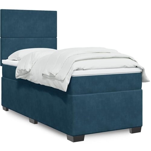 Box spring krevet s madracem plavi 80 x 200 cm bar&scaron;unasti Cijene