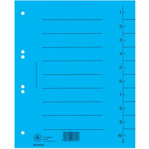  Kartonasti pregradnik A4 250g pk100 Donau 8610001-10 modra Slike