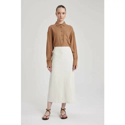 Defacto Linen Long Skirt