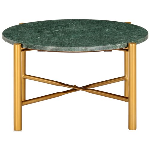Maison Chic Klubska mizica - kavna mizica - Nizka mizica zelena 60x60x35 cm kamen z marmorno teksturo, (21752030) Slike