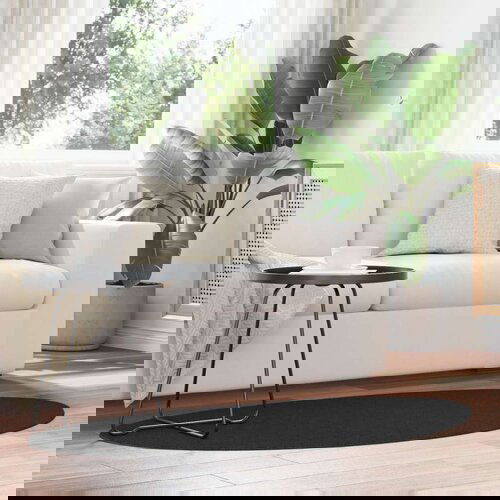  Tepisi Crni Sintetički 80 x 150 cm Neklizeći Akcentni Tepih Cijene