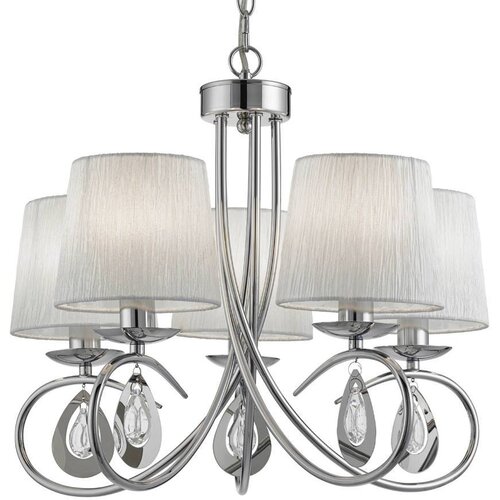 Searchlight Angelique Stropna svetilka s 5 lučmi, več kraki, kromirana, s senčniki, E14, (22100817) Cene