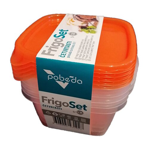 Pobeda Frigo posuda četvrtasta 1,2 5/1, Moka Slike
