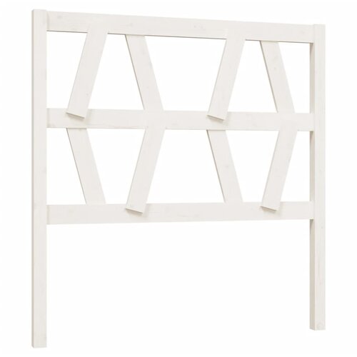 Maison Chic posteljno vzglavje - vzglavna omarica - nočna omarica belo 96x4x100 cm trdna borovina, (21705623) Slike