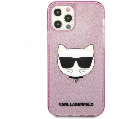 Karl Lagerfeld Klhcp12mchtuglp za iphone 12 ali 12 pro roza ovitek z belščicami - choupette head