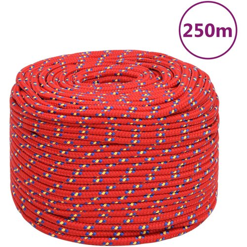 VidaXL Vrv za čoln rdeče 8 mm 250 m polipropilen Slike