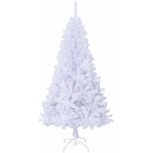  Umjetno božićno drvce Bijela 150 cm PVC i čelik Slike