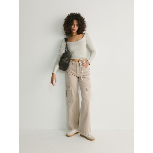 Reserved - Bluza s detaljem na leđima - light grey Cijene