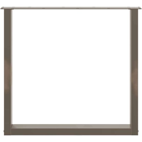 VidaXL Noge za blagovaonski stol U-oblik 2 kom Prirodni čelik 90 x (72-73) cm Čelik - Prirodna 90 x (72-73) cm 2 1 Slike