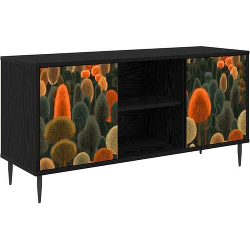 vidaXL TV ormar ZAANDAM 102 x 33 x 51 cm Crni hrast Konstruirano drvo - Print &scaron;ume Cijene