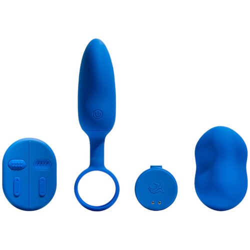  Platanomelón Mobi - punjivi, bežični vibrator set - 2 dijela (plavo) Cene