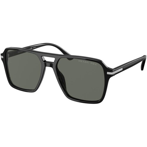 Prada PR20YS 1AB03R Polarized ONE SIZE (55) Črna/Zelena Slike