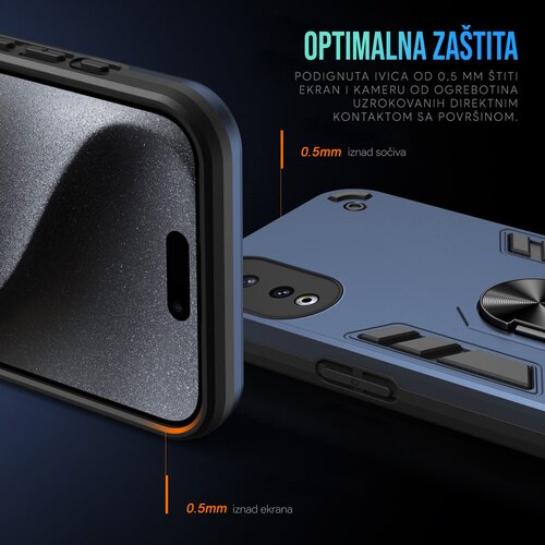 Torbica Hard Ring za Honor x7b tamno zelena Slike