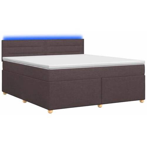  Boxspring krevet s madracem Tamno smeđa 180 x 200 cm Tkanina - Tamno smeđa 180 x 200 cm Dizajn linija Slike
