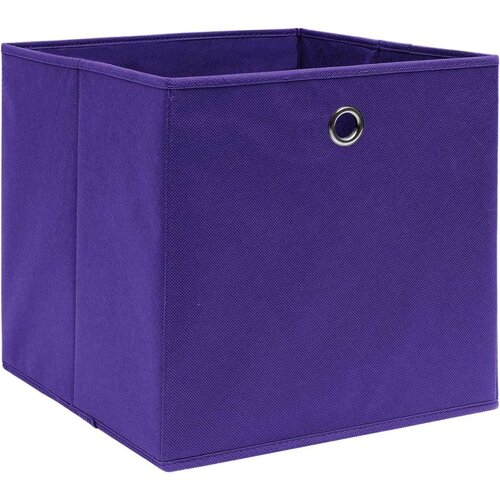VidaXL Kutije za pohranu 10 kom netkana tkanina 28x28x28 cm ljubičaste Slike
