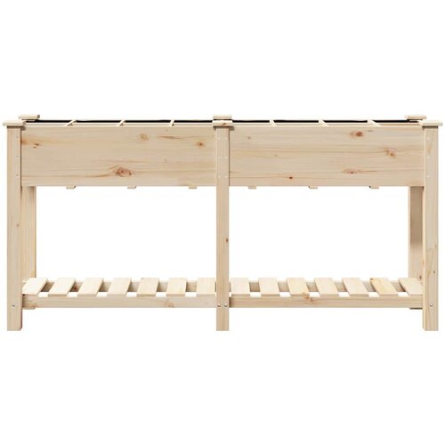  Vrtna saksija Bež 161,5 x 45 x 76,5 cm Čvrsto drvo jele Slike