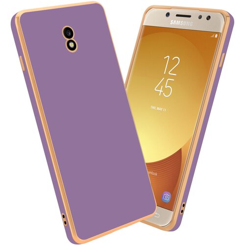 Cadorabo Ohi&scaron;je, združljiv s Samsungom v sijajnem vijoličnem - zlati - za&scaron;čitni pokrov iz fleksibilnega silikona TPU in z za&scaron;čito pred kamero, (20617337) Cene