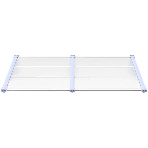 vidaXL Nadstre&scaron;nica za vrata siva i prozirna 152 5x90 cm polikarbonat Cijene