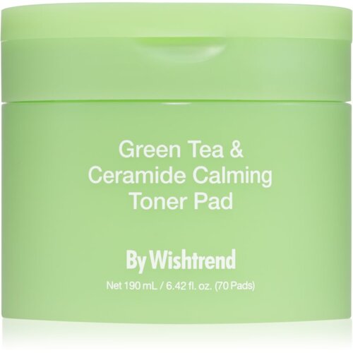 By Wishtrend Green Tea &amp;amp; Ceramide Calming Toner Pad tonizirajoče blazinice s pomirjajočim učinkom 70 kos Slike