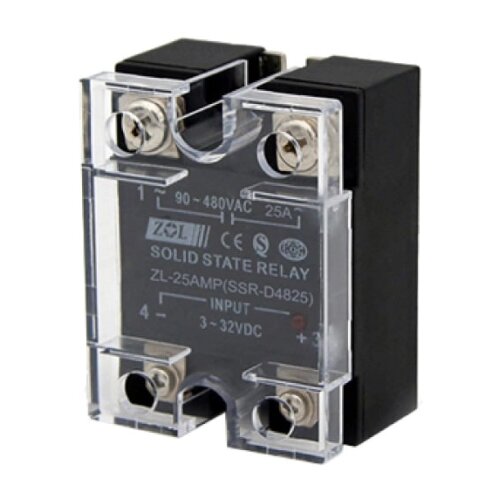 Alpina Solid state relej 1xF, 25A/380Vac, Uctr=3~32Vdc SSR-D4825 Slike