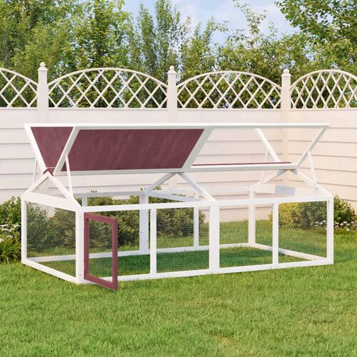 VidaXL Boks za životinje boja kave 200x112 5x74 cm od masivne borovine Slike