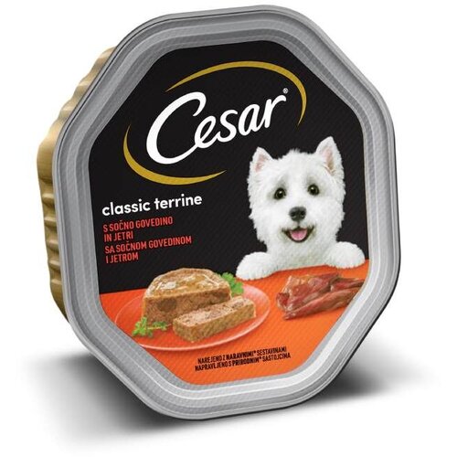 Cesar Pa&amp;scaron;teta za pse Govedina i džigerica 150g Slike