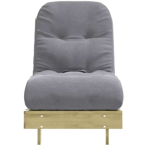  Futon na razvlačenje s madracem 60 x 206 x 11 cm od borovine Slike