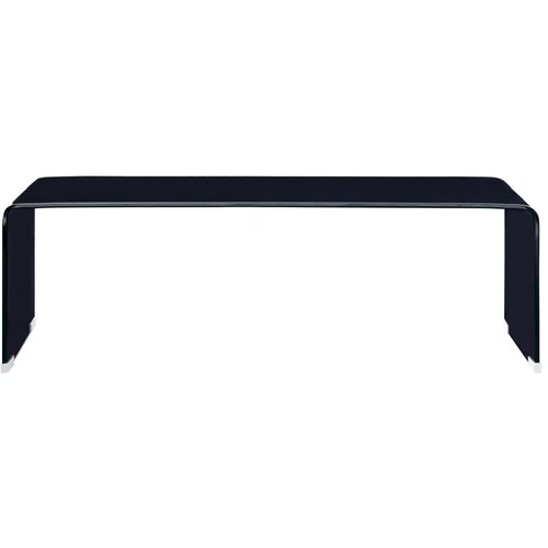 Maison Chic Klubska mizica - kavna mizica - Nizka mizica črna 98x45x31 cm kaljeno steklo, (21753625) Slike