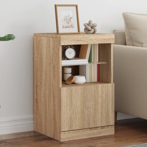 The Living Store Komoda z LED lučkami sonoma hrast 41x37x67 cm - Komoda, (21658058) Cene
