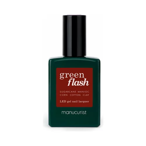 Manucurist green flash gel lak za nohte red & bordeaux - dark pansy