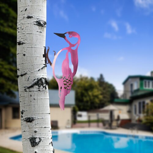 Atelier Del Sofa dekorativna figura bird on the branch 21, 30x18 cm, 1.5 mm, roze Cene