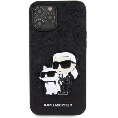  Maska za iPhone 12 Pro Max Black Karl Lagerfeld PU Saffiano Karl and Choupette NFT Cene