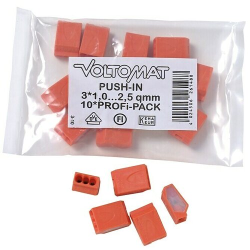VOLTOMAT Vtični terminal (&Scaron;tevilo vodnikov: 3 kos, 1 mm&sup2; - 2,5 mm&sup2;, 10 kos) Cene