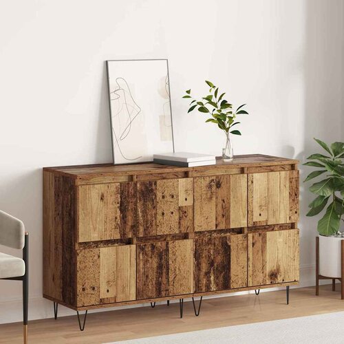 vidaXL Komode 2 pcs Staro drvo 120 x 35 x 70 cm Konstruirano drvo Cijene