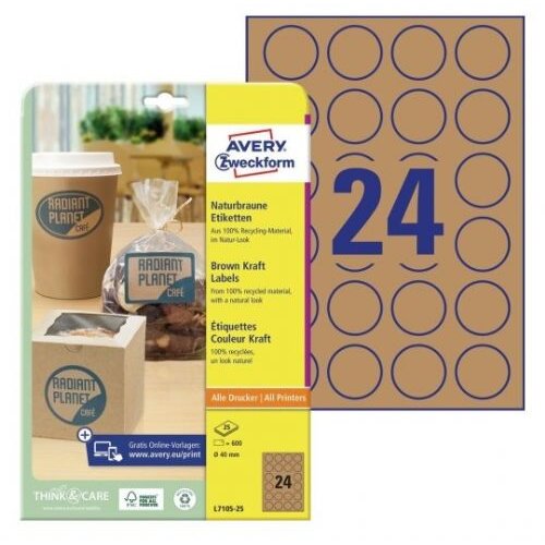 Zweckform Etikete l7105 fi 60 rjava Slike