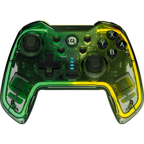 Canyon GPW-02, Bluetooth Controller with built-in 800mah battery, BT 5.0, 2M Type-C charging cable , Bluetooth Gamepad for Nintendo Switch / Android / Windows ( RGB Lighting ),152*110*55mm, 232g, black Slike