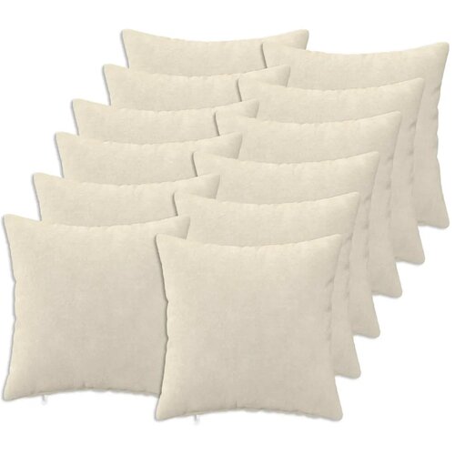  Jastuk s jastukom HEERLEN 12 kom. Krem Mikrofibra Flis - Krem 50 x 50 cm 12 Cijene