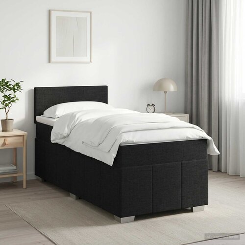  Boxspring krevet s madracem Crna 90 x 200 cm Tkanina Cene