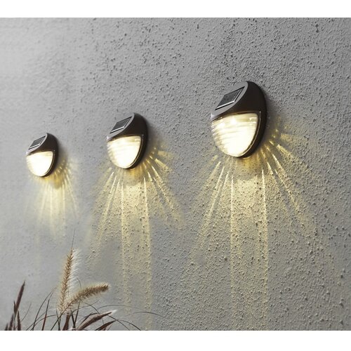 Star Trading set od 3 zidne solarne svjetiljke Fency, visina 11 cm Slike
