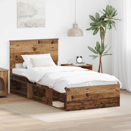  Krevetna konstrukcija Staro drvo 90 x 190 cm Čvrsto borovo drvo Cijene