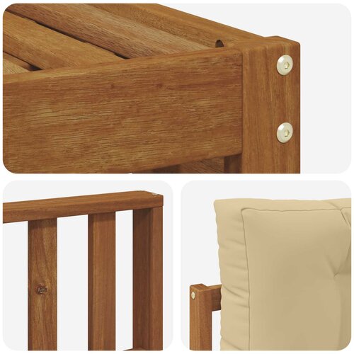  Set vanjskih sofa 6 kom. Prirodna i bež 327 x 168,5 x 73 cm Slike