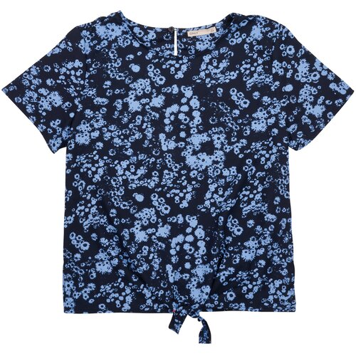 Only Topi & Bluze KOGLINO S/S KNOT TOP CP PTM Modra Cene