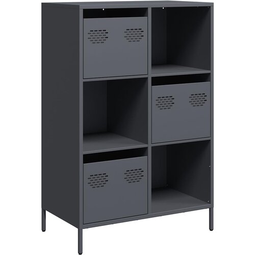 Maison Chic Visoka omara - Komoda - Predalnik antracit 68x39x103,5 cm jeklo, (21716577) Slike