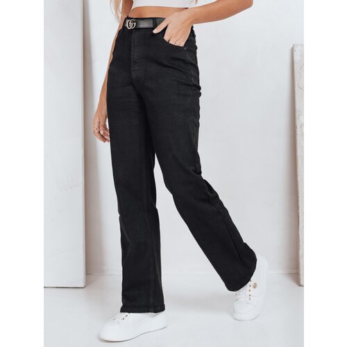 DStreet Jeansy damskie wide leg czarne Slike