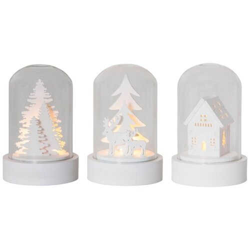 Eglo 410045 - SET 3x LED božićna dekoracija KUPOL LED/0,06W/1xCR2032 bela Slike