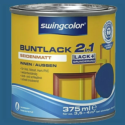 SWINGCOLOR Barvni lak 2v1 Swingcolor (modra, svilnato mat, 375 ml)