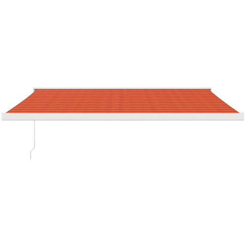 Tenda na uvlačenje narančasto-smeđa 4 x 3 m tkanina i aluminij Slike