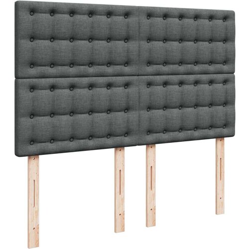VidaXL Okvir kreveta s oprugama i madrac svjetlosivi 140x200cm tkanina Slike